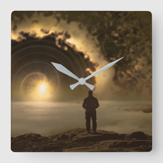 時計の完璧最高のさ：時計 スクエア壁時計 (正面)