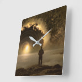 時計の完璧最高のさ：時計 スクエア壁時計 (傾斜)