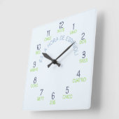 時計の時スペインの間 スクエア壁時計 (傾斜)