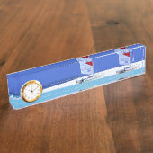 時計の机用ネームプレート デスクネームプレート (側面)