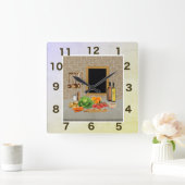 時計の正方形の台所 スクエア壁時計 (ホーム)