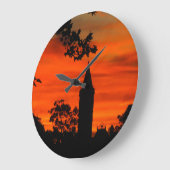 時計の歴史の夕日が時間通りに立つ ラージ壁時計 (傾斜)