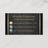 時計の監視プロフィールカード 名刺 (裏面)