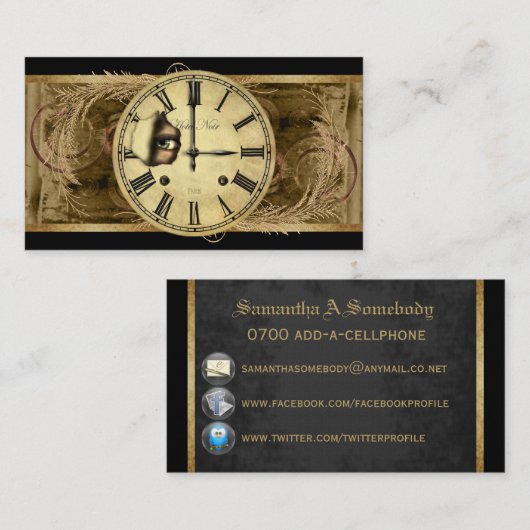 時計の監視プロフィールカード 名刺 (正面/裏面)