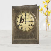 時計の監視挨拶およびメッセージカード カード (黄色い花)