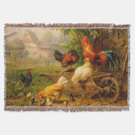 時計の目のカールJutz 1916ファーミヤード スローブランケット (正面)