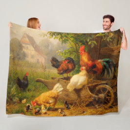 時計の目のカールJutz 1916ファーミヤード フリースブランケット