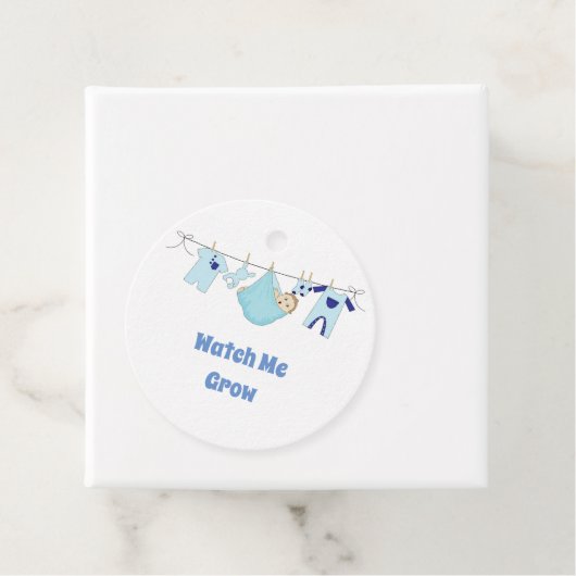 時計の私を成長かわいいベビーイラストレーションメッセージカード フェイバータグ (インサイチュ)