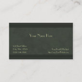 時計の緑の名刺 名刺 (裏面)