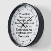 時計の自然エクササイズのヘルス・ホワイト 壁時計 (傾斜)