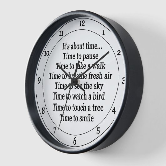 時計の自然エクササイズのヘルス・ホワイト 壁時計 (傾斜)