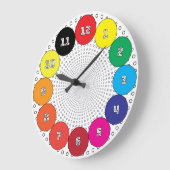 時計の色見本バブル秒 ラージ壁時計 (傾斜)