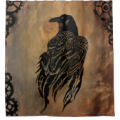 時計の針 シャワーカーテン (正面)