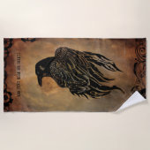 時計の針 ビーチタオル (正面)