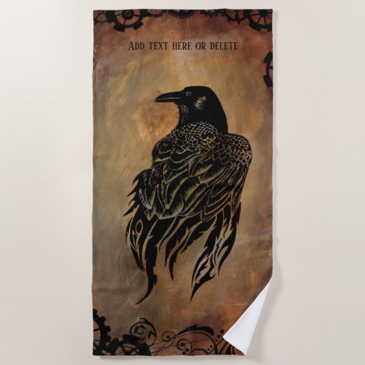 時計の針 ビーチタオル (正面)