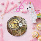 時計の錆ついた古いSteampunkの芸術 ペーパープレート (パーティー)