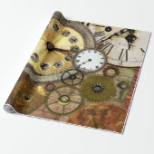 時計の錆ついた古いSteampunkの芸術 ラッピングペーパー (アンロールド)