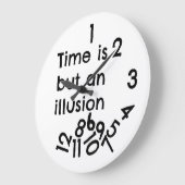 時計の錯覚 ラージ壁時計 (傾斜)