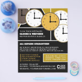 時計の顔、時計科広告学者 チラシ (シングル)