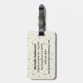 時計の飛行機の荷物タグではなくコンパスで生活する ラゲッジタグ (裏面縦)