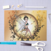 時計のSteampunkの妖精 薄葉紙 (クラフト)