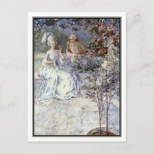 時計はミリセント・ソルビーの真夜中を打つ ポストカード (正面)