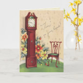 時計は健康なカードを得ます カード (黄色い花)