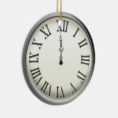 時計は真夜中の大晦日を打ちます セラミックオーナメント (右)