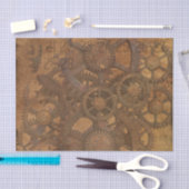 時計はSteampunkの芸術を連動させます 薄葉紙 (クラフト)