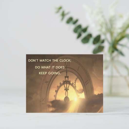 時計やる気を起こさせるが動くのを見るな ポストカード (スタンド正面)