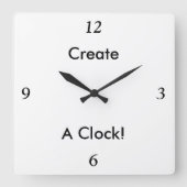 時計をパーソナライズされた作れ2! スクエア壁時計 (正面)