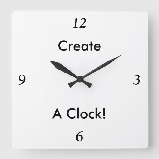 時計をパーソナライズされた作れ2! スクエア壁時計 (正面)