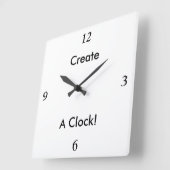 時計をパーソナライズされた作れ2! スクエア壁時計 (傾斜)