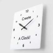 時計をパーソナライズされた作れ4! スクエア壁時計 (傾斜)