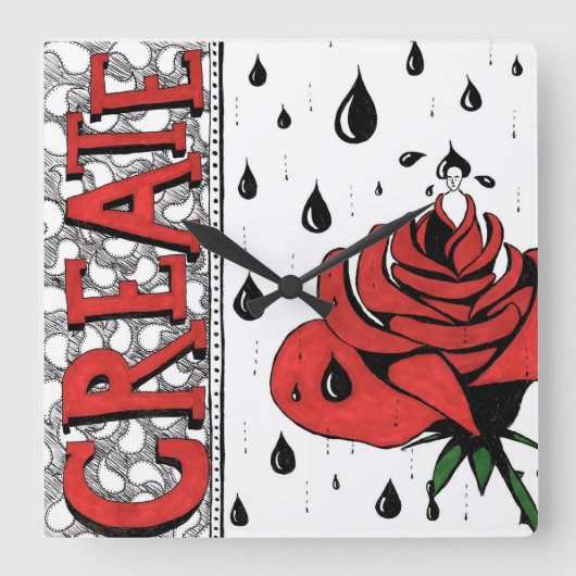 時計を作成して下さい スクエア壁時計 (正面)