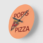 時計を使ってロゴと文字を追加 ラウンド壁時計 (傾斜)