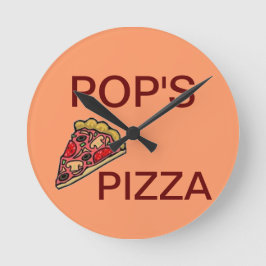 時計を使ってロゴと文字を追加 ラウンド壁時計