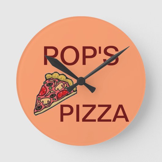 時計を使ってロゴと文字を追加 ラウンド壁時計 (正面)