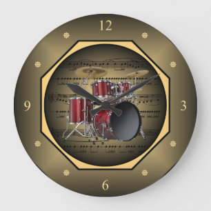 時計を刻む〜をドラムにセットする〜をシート音楽〜をタスカにする ラージ壁時計