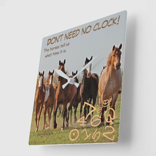 時計を必要としないで下さい スクエア壁時計 (傾斜)