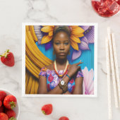 時計を持つゴージャスなアフリカ人女性 (インサイチュ)