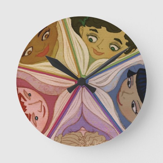 時計を見る ラウンド壁時計 (正面)