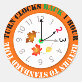 時計を1時間戻す時間変更アラーム ラウンドシール