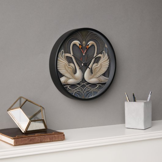 時計エレガント係： Swan Wall Clock 壁時計 (オフィス)