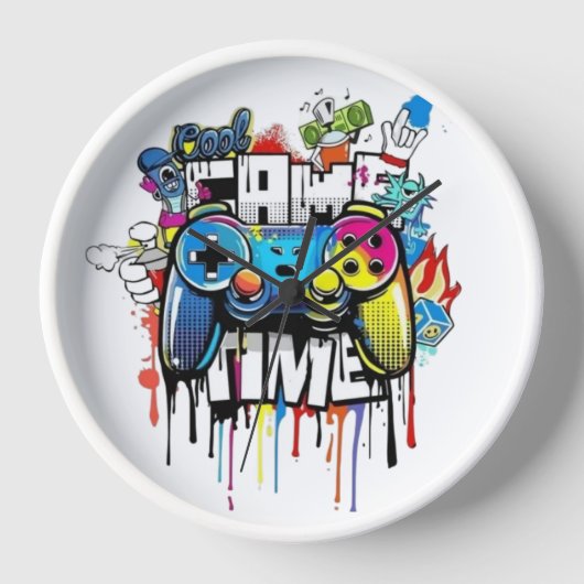 時計ゲーム時間 壁時計 (正面)