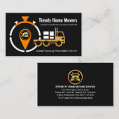 時計ストップ金ゴールドトラックのホーム移動 名刺 (正面/裏面)