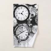 時計タオル バスタオルセット (ハンドタオル)