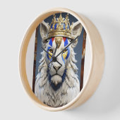 時計デザインライオン 壁時計 (傾斜)