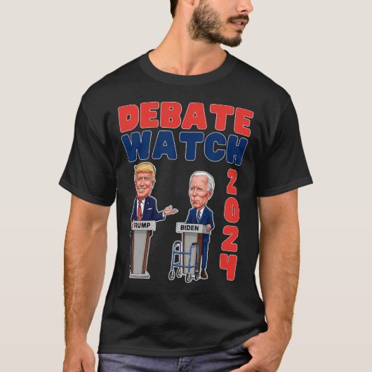 時計パーティー2024 – トランプバイデン氏 – 大統領 – 選 Tシャツ (正面)