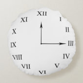 時計フェイク顔 ラウンドクッション (裏面)